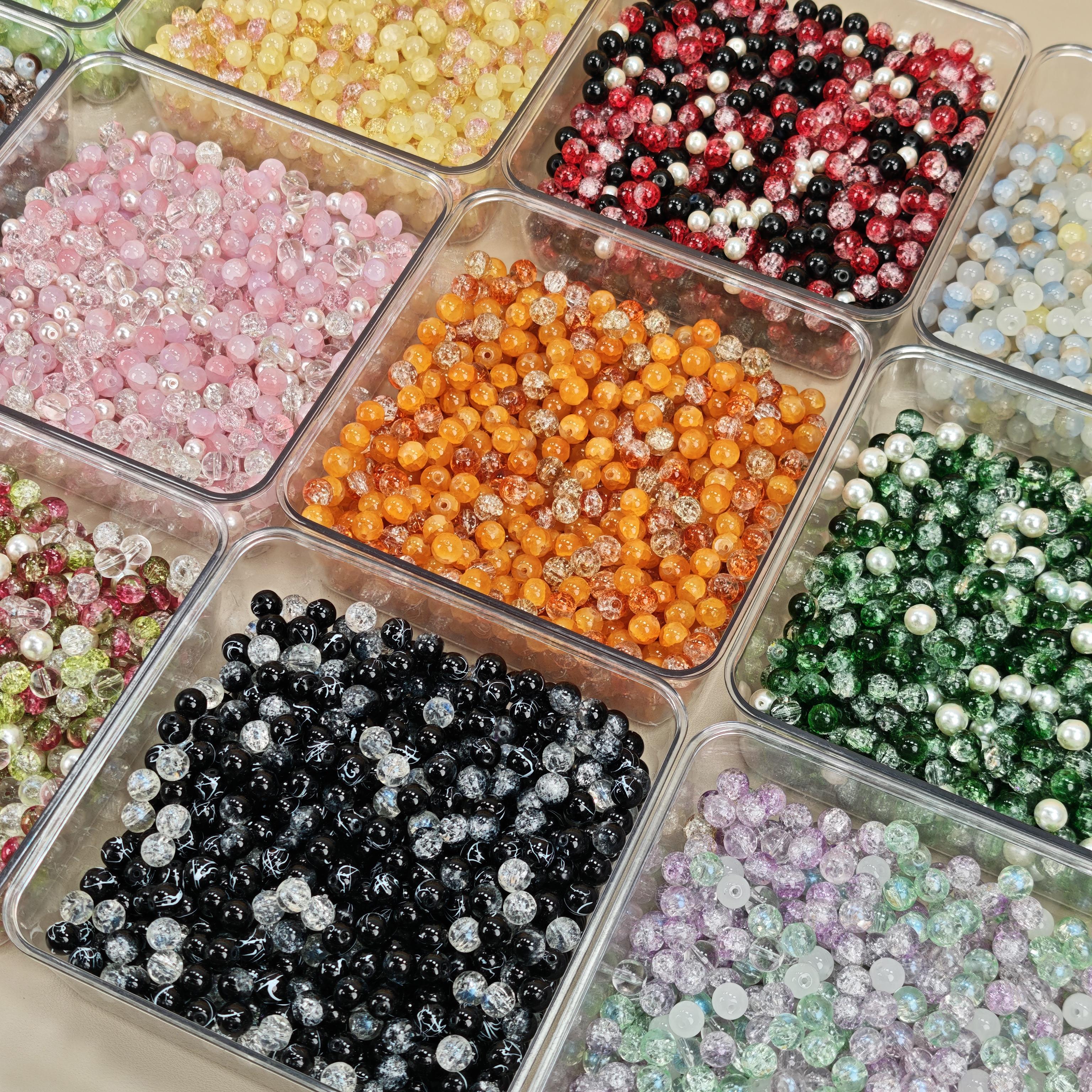 ガラスビーズ 直径10mm 自由にDIYできるブレスレット＆ネックレス ガラス素材